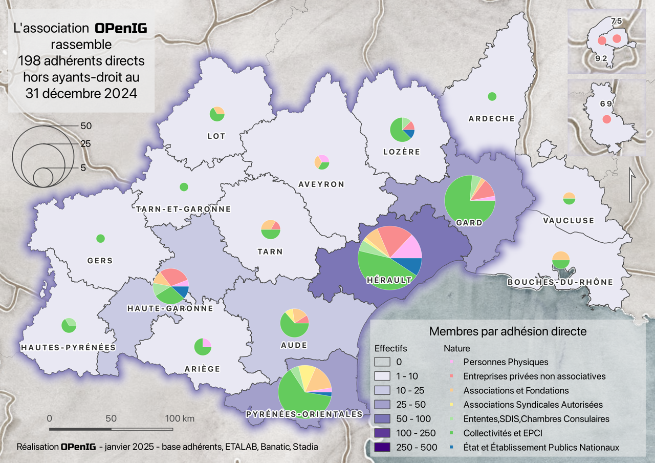 Carte des adhérents d'OPenIG