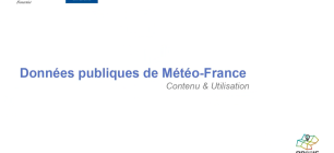 page de garde Données publiques de Météo France