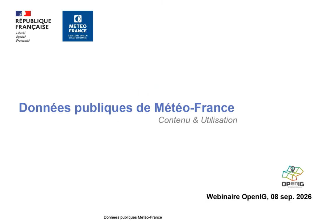 page de garde Données publiques de Météo France